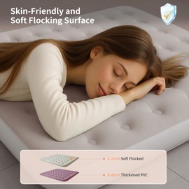 MIYUEXIN Air Mattress Queen with Built in Pump 7" High Comfort Inflatable Mattress Portable Quick Inflatable Blow up Mattress Air Bed for Home, Guest and Outdoor 680lbs Max