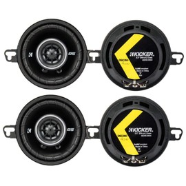 KICKER Speaker Package of 2 Items: Four 3.5" DS Series Coaxial Speakers 4-Ohm - 2X 43DSC3504