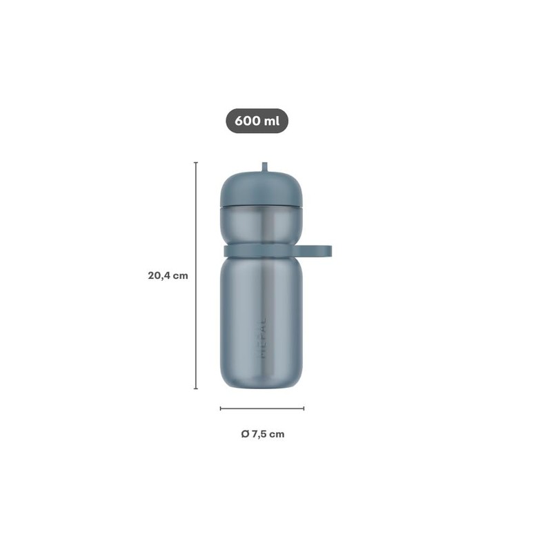 Mepal Flip Bottle Sport, Leakproof (in closed position), Carry Handle