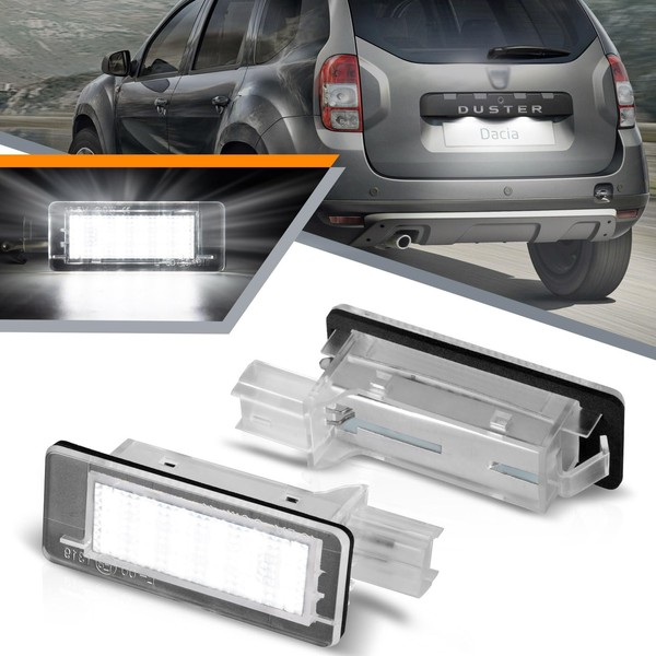 OZ-LAMPE LED Number Plate Light Compatible with Dacia Duster Lodgy