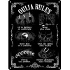 Ouija Board Rules Mini Black Tin Sign 15x20cm