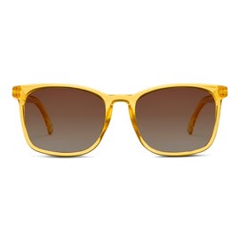 Peepers by PeeperSpecs Men's Polarized Soft Square Sunglasses, Yellow, +0.00 + 0