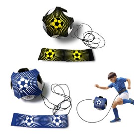 KASESSS 2 Set Football Kick Trainer, Universal Football Trainer, Adjustable Football Training Belt Hand Free Football Practice Belt for Kids Adults Football Training Equipment for Balls Size 3/4/5