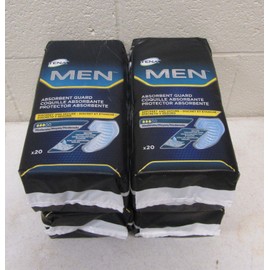 TENA Men(s) Incontinent Pad Contoured 50600 Medium Absorbent 80 Ct (4 pk. of 20)