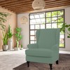 Eco-Ancheng Wingback Chair Slipcover 2 Piece Slipcovers for Wingback Chairs