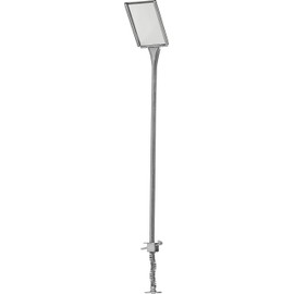 MAG-MATE 317 Flip Glass Inspection Mirror, Flexible Stainless Steel Shaft, Locking Hinged Mirror, Rectangular Glass Mirror, 16.25" Length