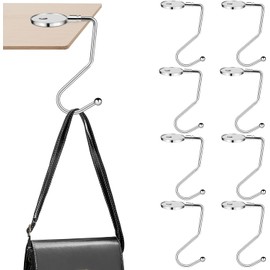 PACKOVE 8 Ganchos Para Bolsos De Mesa Portátiles Soporte De Gancho Para Escritorio Ahorra Espacio Para Mochilas Escolares Fácil Instalación Y Diseño Elegante