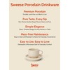Sweese Porcelain Espresso Cups Set, 2.5 oz, Stackable with Saucers