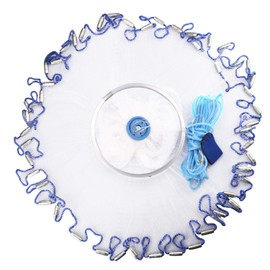 American Saltwater Fishing Cast Net with Heavy Duty Real Zinc Sinker, 4ft/6ft/8ft Radius Net Fishing Net for Bait Trap Fish