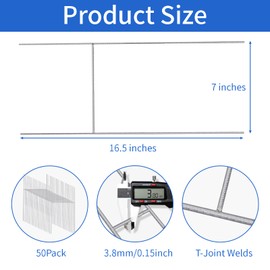 50 Pack Yard Sign Stakes Metal, 16.5x7 Inch H Stakes for Yard Sign Holder Metal Stand Heavy Duty, Sign Stakes for Groud Lawn