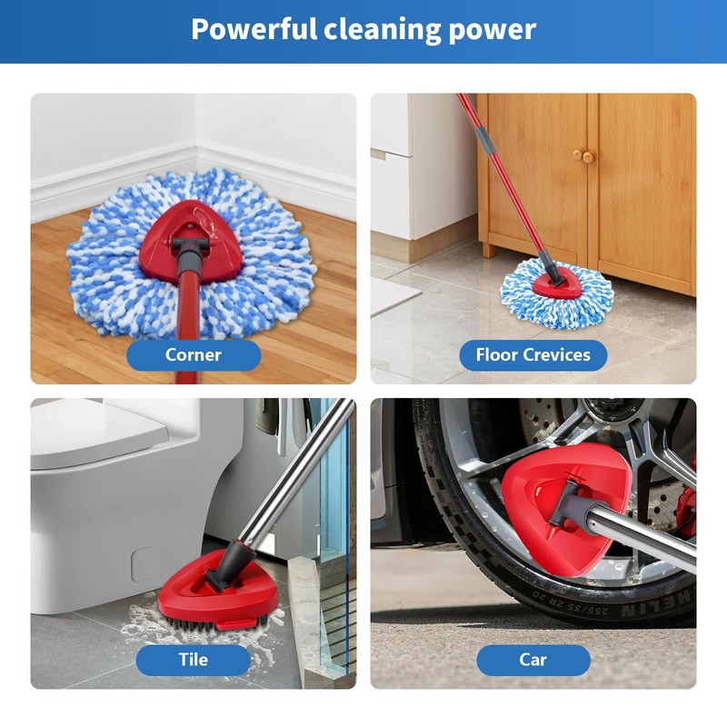 9-Pack Mop Head Replacements for ocedar, 1 Washable Floor Head