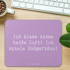 Mr. & Mrs. Panda Mauspad Spruch Didgeridoo Spieler - Geschenk, resonante Töne, Mauspad Büro, Designer Mauspad, Profimusiker, Musik, Technik,