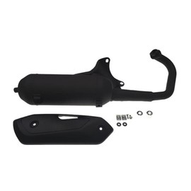 Silent Pro Exhaust Black - Suitable for Piaggio NRG, Zip, Gilera Runner - 50cc 2-Stroke - Sports Exhaust