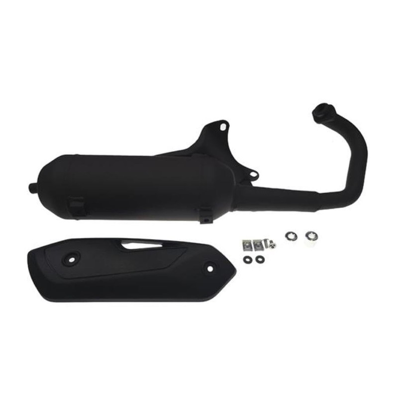 Silent Pro Exhaust Black - Suitable for Piaggio NRG, Zip,