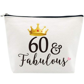 60th Birthday Gifts for Women 60th Birthday Party Supplies and Decorations 60 and Fabulous Turning Sixty Makeup Bag Funny 60th Gifts Idea for Her
