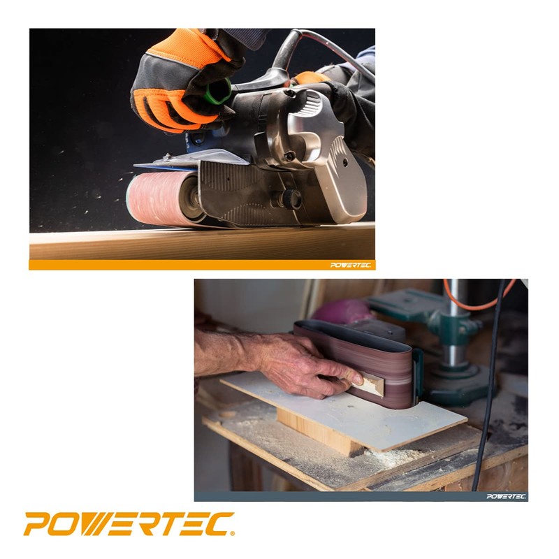 POWERTEC 110060 Sanding Belt, 3.9 x 24.0 inches (100 x