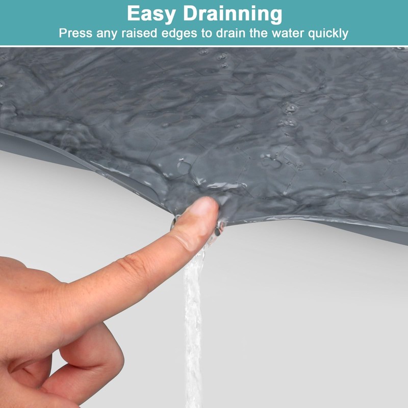 Mecheer Waterproof Under Sink Mat, 28" x 19" Silicone Under