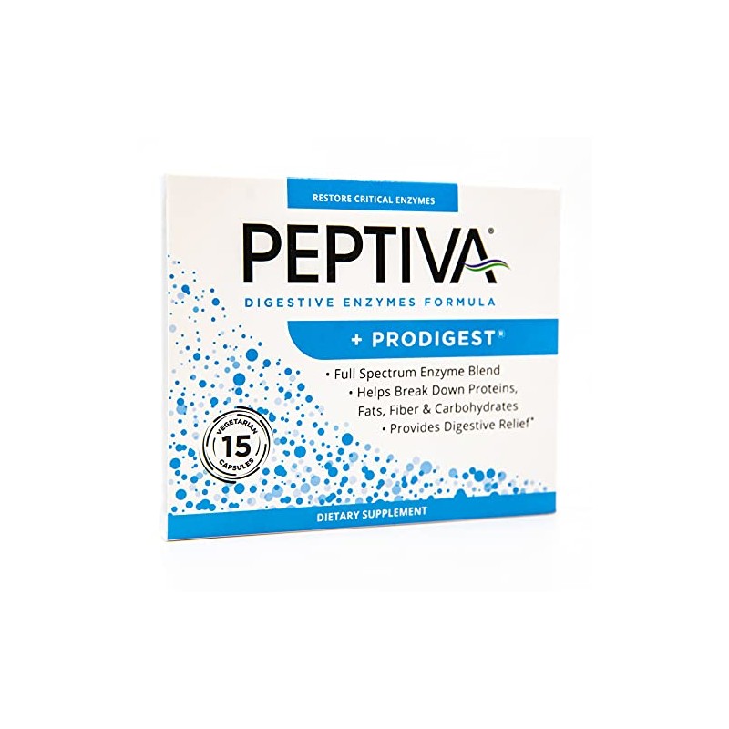 Peptiva Suplemento enzimático digestivo + ProDigest - Ayuda con la