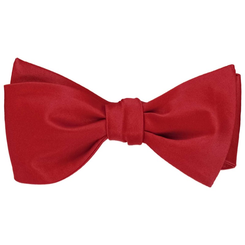 tiemart Men's Self-Tie Bow Tie (Festive Red)