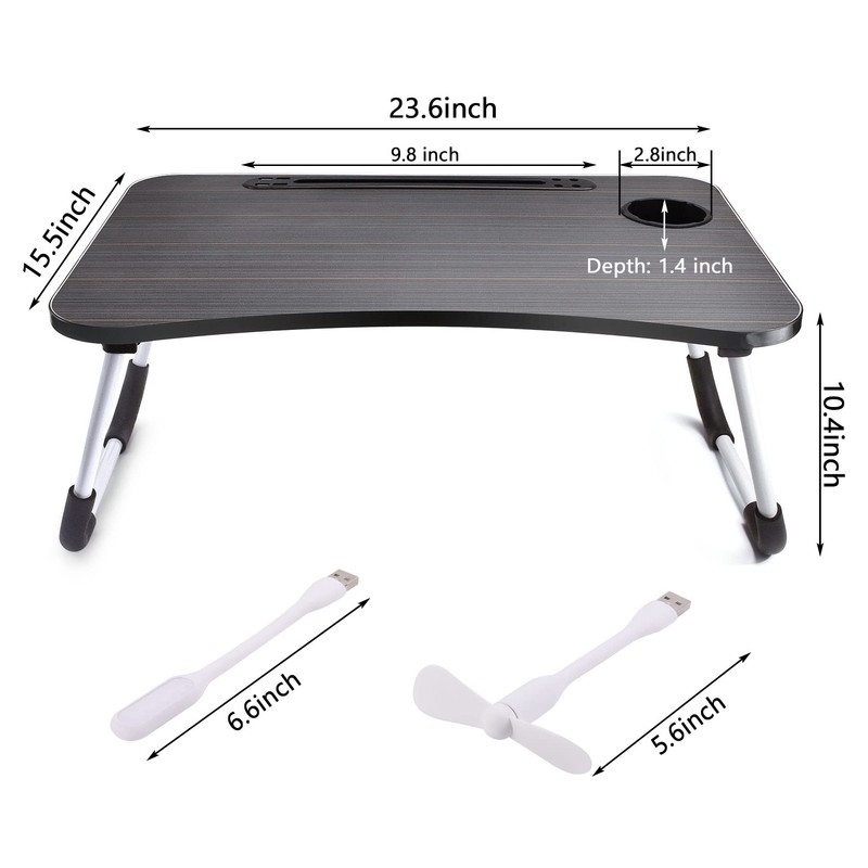 Slendor Laptop Desk Foldable Bed Table Folding Breakfast Tray Portable