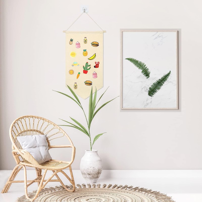 Wall Hanging Brooch Earring Jewelry Storage Organizer Canvas Pin Wall