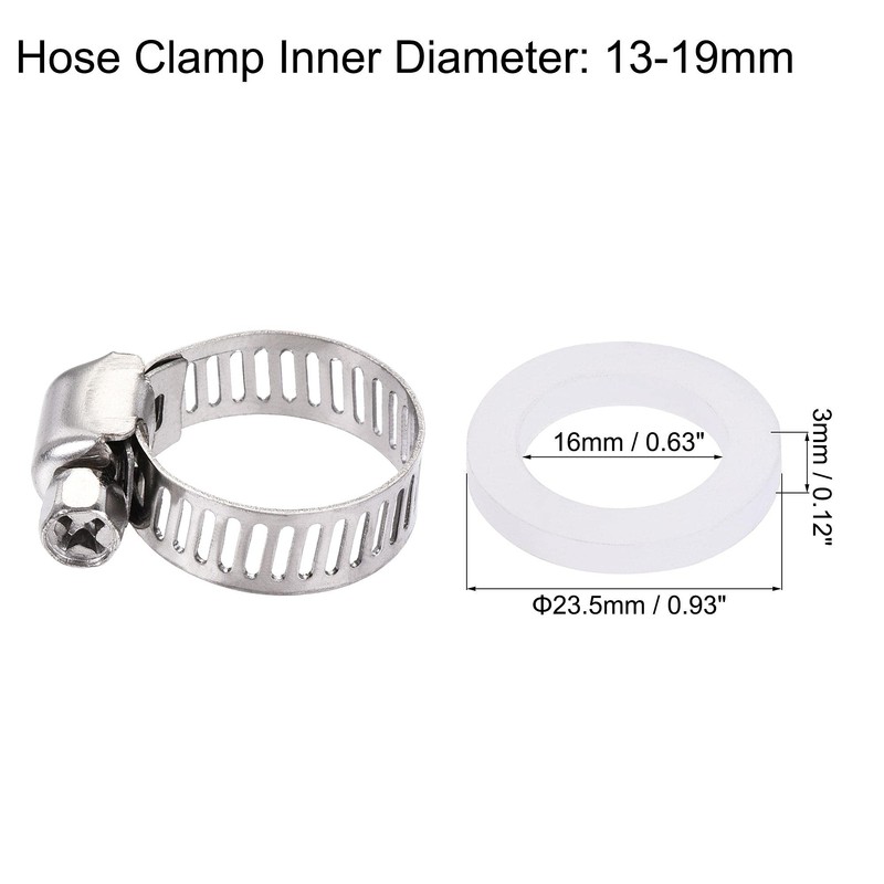 sourcing map Brass Barb Hose Fitting Connector Adapter 16mm Barbed