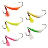 Eupheng 5PCS Pompano Jigs with Teaser Hooks, Surf Fishing Jig