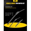 28"+12"+12" Windshield Wipers Blades Replacement for 2014-2019 Versa Note, U/J