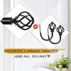 KAMANINA Decorative Curtain Drapery Holdbacks for Wall, Black Curtain Tiebacks