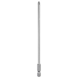 QUARKZMAN #1 Phillips Screwdriver Bit PH1 1/4 Inch Hex Shank 6 Inch (150 mm) Long Magnetic S2 Steel Industrial Quality Screwdriver Bit Cross Head 0.157 Inch (4 mm) Rod