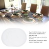 6PCS Round Placemat Woven White Table Mat Heat Insulation Easy