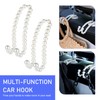 Downhill 2 PCS Car Seat Headrest Hooks, Cute Pearl Headrest