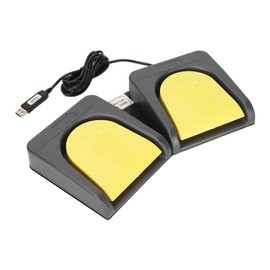 Elprico USB Foot Pedal, Double Foot Switch, Mechanical Switch with Two Pedals, MIDI Controller, HID, Programmable USB Double Foot Switch