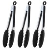 HINMAY 9" Silicone Kitchen Tongs with Silicon tips, Set of