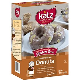 Katz Gluten Free Gingerbread Donuts | Dairy Free, Nut Free, Soy Free, Gluten Free | Kosher (1 Pack of 6 Donuts, 10.5 Ounce)