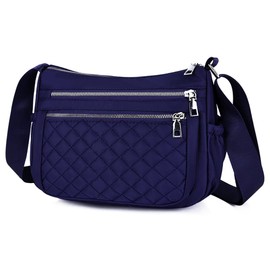 SULCET Hobo Bolsas para mujer Casual Acolchadas Bandolera Impermeable Bandolera Ligero, Azul, M