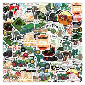LYLSDSB Tractor Stickers Pack of 50 Cute Construction Vehicle Stickers for Water Bottles Skateboard Scrapbook Suitcase Laptop Bicycle Vinyl Cartoon Car Sticker for Teenagers Children