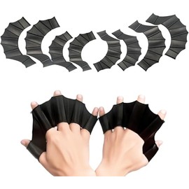 ILIORGOGO 4 Pairs Silicone Swim Paddles Gloves,Swim Gloves,Full Palm Webbed Gloves for Kids and Adults,for Swimming,Diving,Training,Multi-Color Options