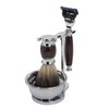 Men Manual Trimmer Kit Trimming Soap Bowl Stand Beard Brush