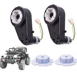 2PCS 12 Volt RS550 40000RPM High-Speed Motor Gearbox for Power Wheels Kid's Ride on Toys Car Motor Upgrade, Pair of 12V Replacement High Torque Motor Kid's Electric Vehicle Replace Parts