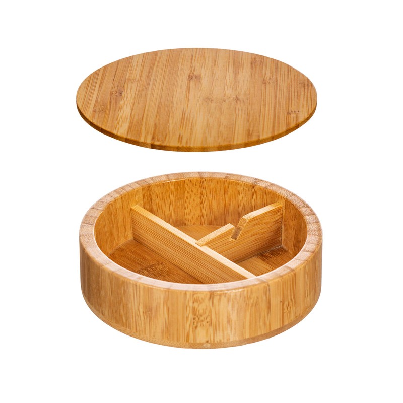 Sass & Belle Round Bamboo Jewellery Box
