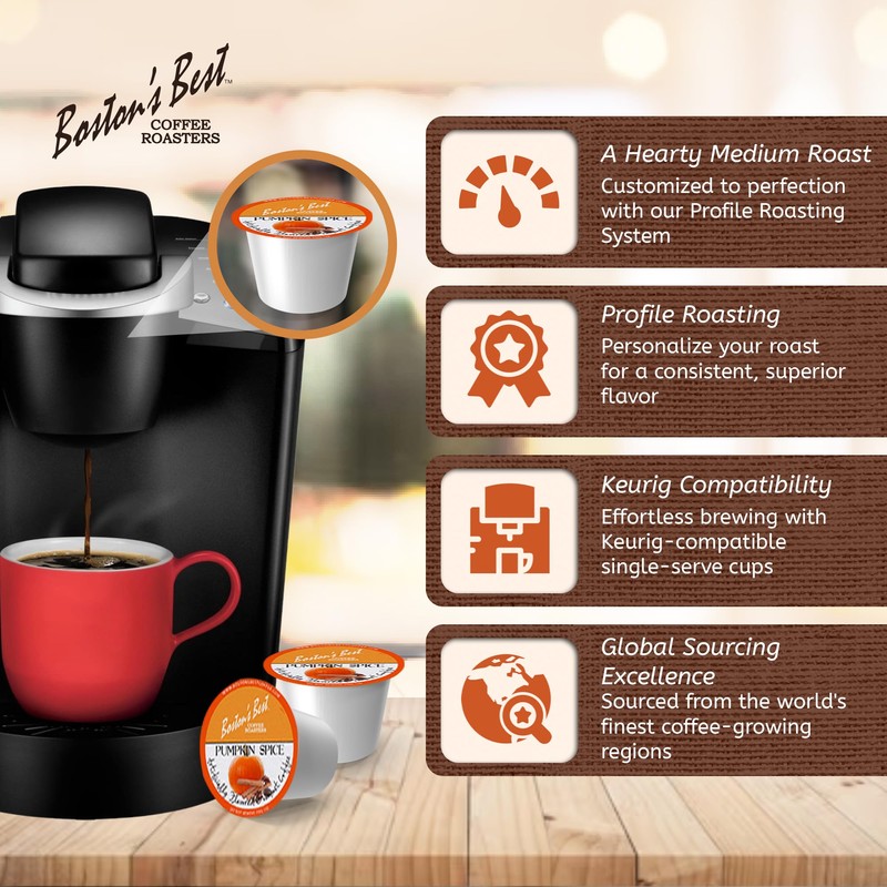 Boston's Best Single Serve Coffee, Pumpkin Spice,12.6 oz, 42 Count