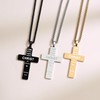 GILIEYER American Flag Cross Necklace for Men Bible Verse, Stainless
