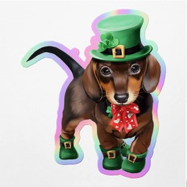 Holographic Decal Stickers of Cute Dog Premium Waterproof Vinyl Decal Stickers for Laptop Phone Accessory Helmet Car Window Mug Tuber Cup Door Wall Decoration ANDVER3g9457bHO