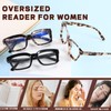 Hubeye Reading Glasses for Women 3 Packs Oprah Style Square