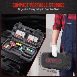 NEXTACK Rivet Nut Tool Kit with a Step Drill Bit, 120 Nutsert, Heavy Duty Rivnut Tool with 8 SAE & Metric Mandrels M5 M6 M8 M10 10-24 1/4-20 5/16-18 3/8-16 in Organized Carrying Case (NT700)