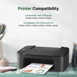 923 Ink Cartridges Combo Pack Without Chip High Yield Compatible for HP 923 Ink Cartridges 923XL Work for OfficeJet Pro 8130e 8135e 8139e 8138e 8120e 8122e 8124e (4 Pack, Black Cyan Magenta Yellow)