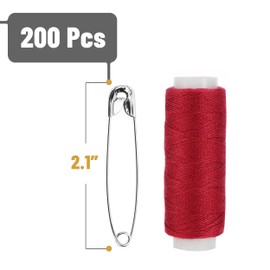 Mr. Pen Heavy Duty Safety Pins - 2 Inch, 200 Pack, Silver, Large, Bulk for Clothes