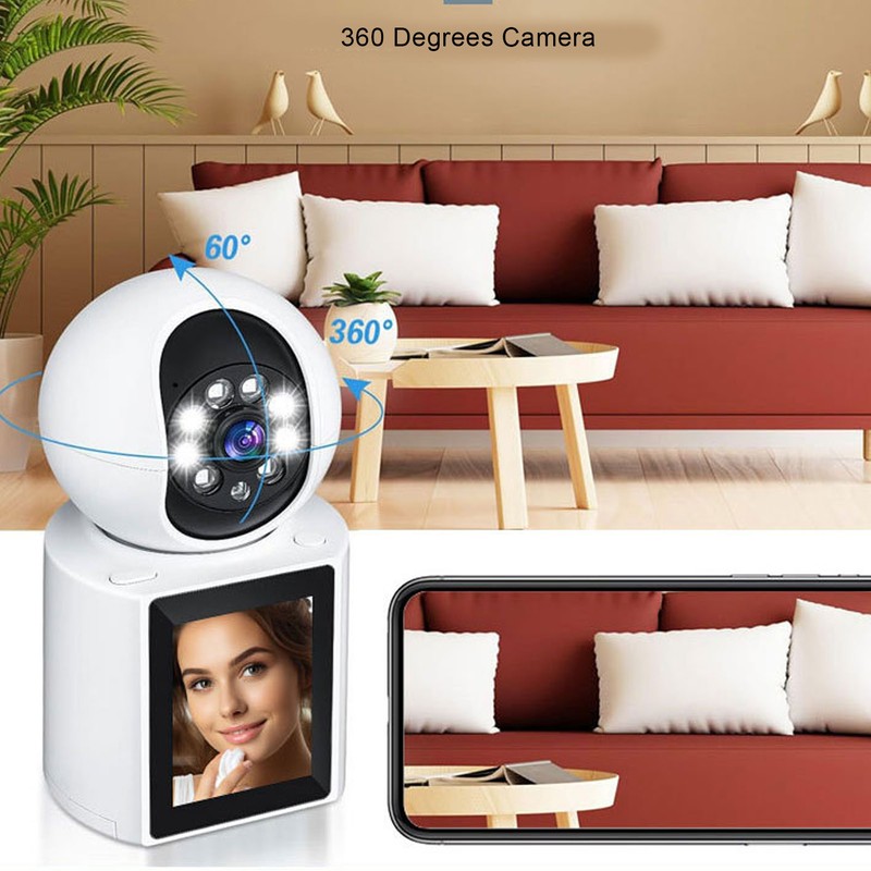 2.4in Screen WiFi Video Call Camera HD 360 Degrees Angle