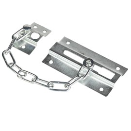 Silver Door Chain - Metal Safety Chain for Front Door & Apartment Door - Sturdy Door Lock for Indoor Use, Easy Assembly, Protects Against Unauthorised Access